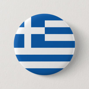 Macaron Rond 5 Cm Bouton Drapeau de la Grèce