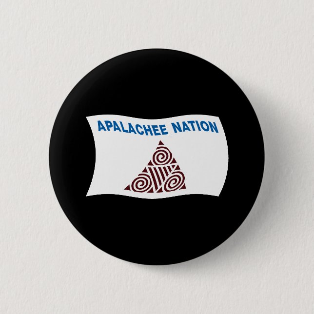Macaron Rond 5 Cm Bouton drapeau de la nation Apalachee (Devant)