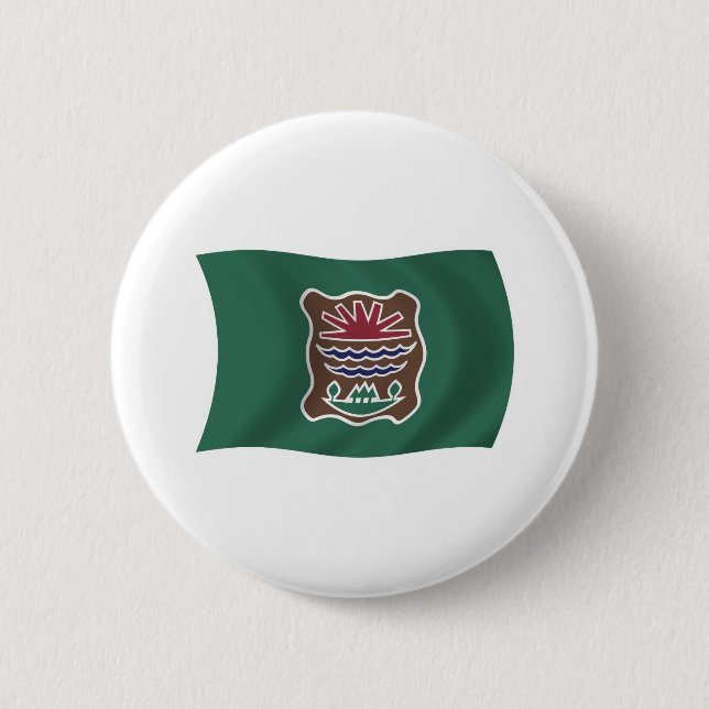 Macaron Rond 5 Cm Bouton Drapeau de la tribu Abenaki (Devant)
