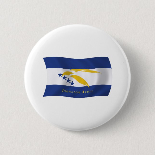 Macaron Rond 5 Cm Bouton drapeau de l'atoll de Johnston (Devant)