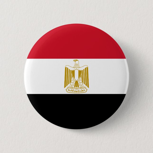 Macaron Rond 5 Cm Bouton Drapeau de l'Egypte (Devant)