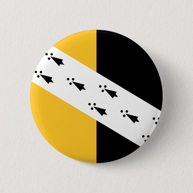 Macaron Rond 5 Cm Bouton Drapeau de Norfolk Pinback (Devant)