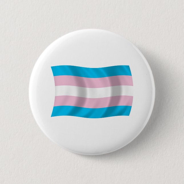 Macaron Rond 5 Cm Bouton Drapeau De Pride Transgenre (Devant)