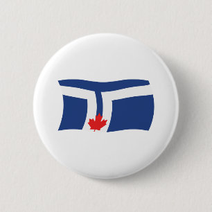 Macaron Rond 5 Cm Bouton drapeau de Toronto