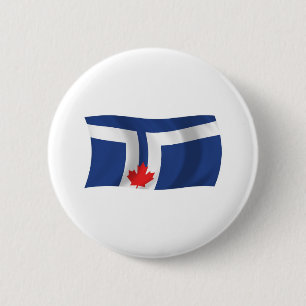 Macaron Rond 5 Cm Bouton drapeau de Toronto