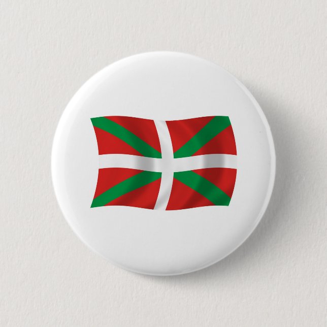 Macaron Rond 5 Cm Bouton Drapeau des gens basques (Devant)