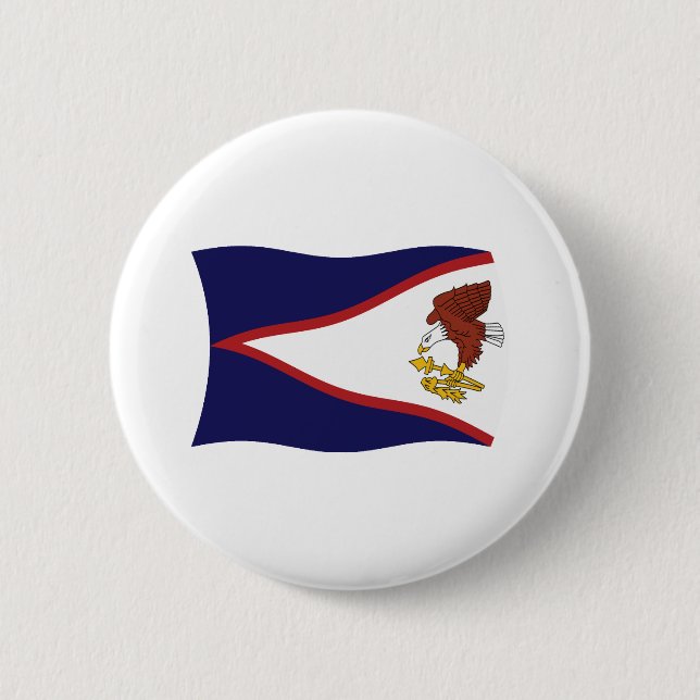 Macaron Rond 5 Cm Bouton Drapeau des Samoa américaines (Devant)