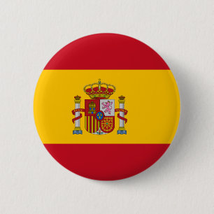 Macaron Rond 5 Cm Bouton Drapeau d'Espagne