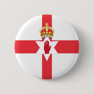 Macaron Rond 5 Cm Bouton drapeau d'Irlande du Nord