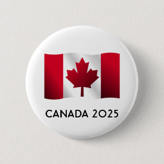 Macaron Rond 5 Cm Bouton drapeau du Canada 2025