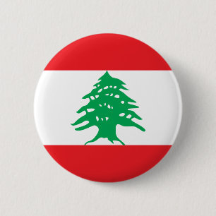 Macaron Rond 5 Cm Bouton Drapeau du Liban
