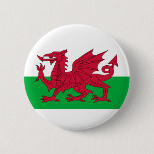 Macaron Rond 5 Cm Bouton - Drapeau gallois