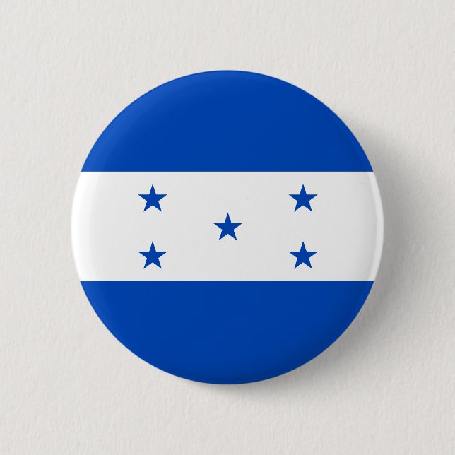 Macaron Rond 5 Cm Bouton Drapeau Honduras (Devant)