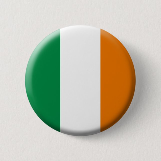 Macaron Rond 5 Cm Bouton Drapeau Irlande (Devant)