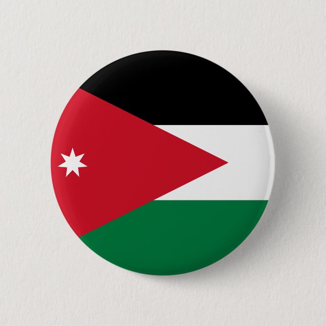 Macaron Rond 5 Cm Bouton drapeau Jordanie (Devant)