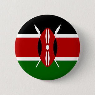 Macaron Rond 5 Cm Bouton Drapeau Kenya