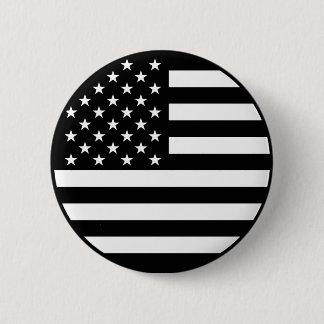 Macaron Rond 5 Cm Bouton Drapeau Noir Américain