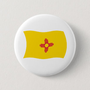 Macaron Rond 5 Cm Bouton Drapeau Nouveau-Mexique