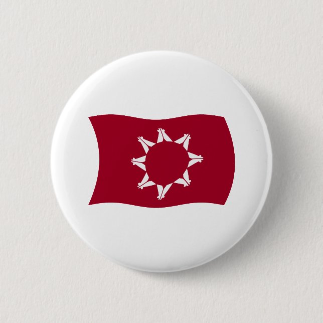 Macaron Rond 5 Cm Bouton Drapeau Oglala Lakota (Devant)