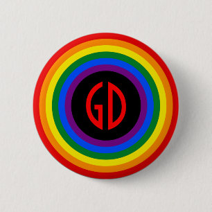 Macaron Rond 5 Cm BOUTON DRAPEAU PLANIFIÉ + votre signe ou votre mon