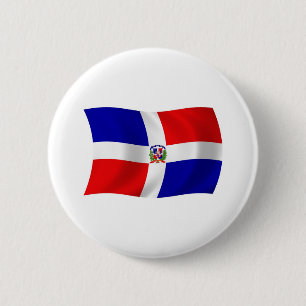 Macaron Rond 5 Cm Bouton Drapeau République Dominicaine