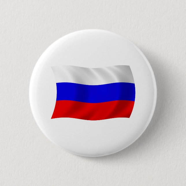 Macaron Rond 5 Cm Bouton Drapeau Russie (Devant)