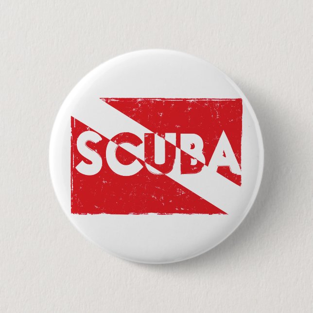 Macaron Rond 5 Cm Bouton Drapeau Scuba (Devant)