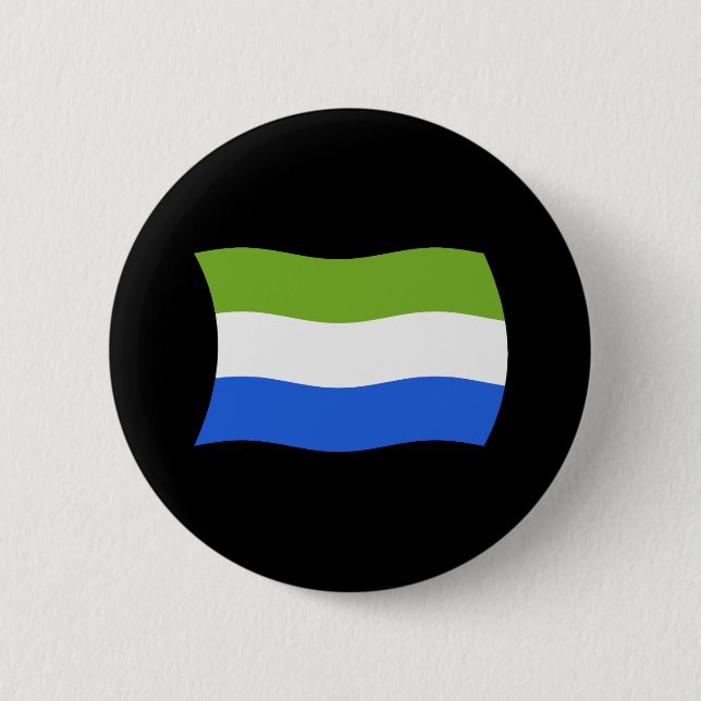 Macaron Rond 5 Cm Bouton Drapeau Sierra Leone (Devant)