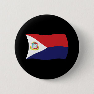Macaron Rond 5 Cm Bouton Drapeau Sint Maarten