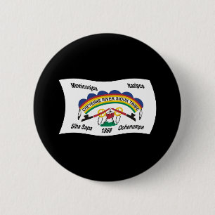 Macaron Rond 5 Cm Bouton Drapeau Sioux de Cheyenne River