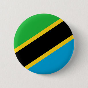 Macaron Rond 5 Cm Bouton Drapeau Tanzanie