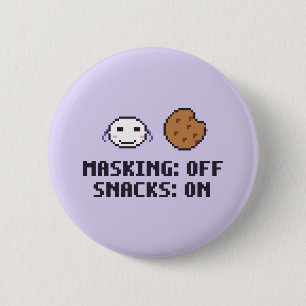 Macaron Rond 5 Cm Bouton drôle de démasquage autistique