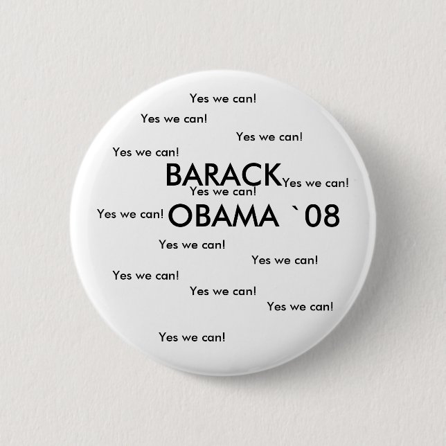 Macaron Rond 5 Cm Bouton du ` 08 de BARACK OBAMA (Devant)