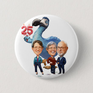Macaron Rond 5 Cm Bouton du 25e anniversaire de la Capclave