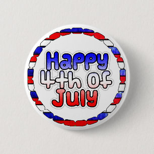 Macaron Rond 5 Cm Bouton du 4 juillet