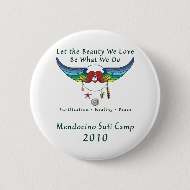 Macaron Rond 5 Cm Bouton du camp 2010 de Mendocino Sufi (Devant)