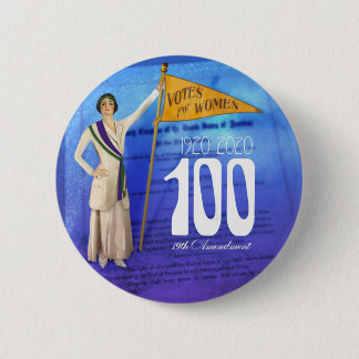 Macaron Rond 5 Cm Bouton du centenaire du suffrage féminin