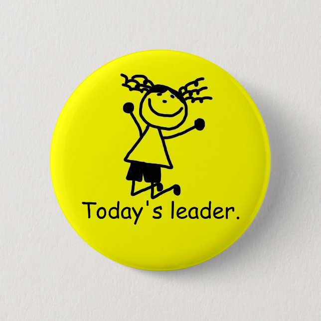 Macaron Rond 5 Cm Bouton du chef de l'école primaire (Devant)