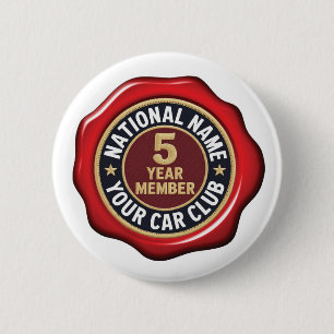 Macaron Rond 5 Cm Bouton du Club de Voiture NNY