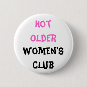 Macaron Rond 5 Cm Bouton du club féminin plus âgé