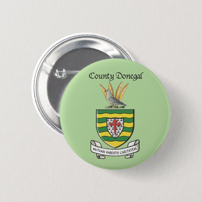 Macaron Rond 5 Cm Bouton du comté de Donegal (Devant & derrière)
