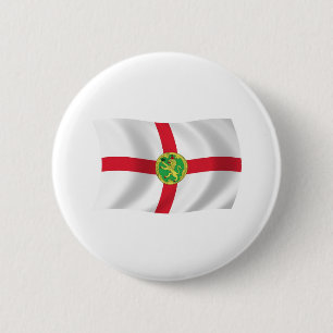 Macaron Rond 5 Cm Bouton du drapeau d'Aurigny