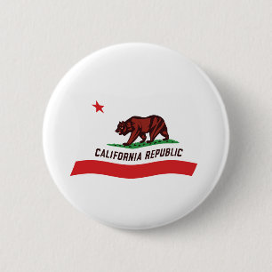 Macaron Rond 5 Cm Bouton du drapeau de Californie