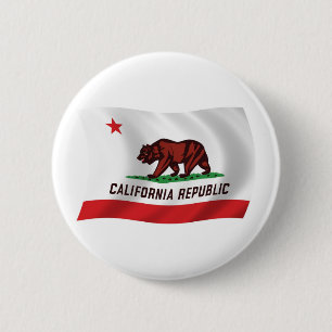 Macaron Rond 5 Cm Bouton du drapeau de Californie
