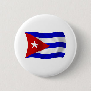Macaron Rond 5 Cm Bouton du drapeau de Cuba