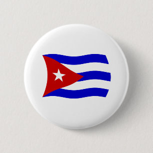 Macaron Rond 5 Cm Bouton du drapeau de Cuba