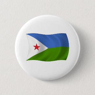Macaron Rond 5 Cm Bouton du drapeau de Djibouti
