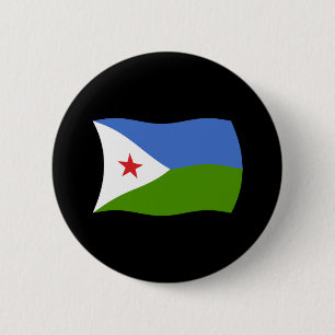 Macaron Rond 5 Cm Bouton du drapeau de Djibouti