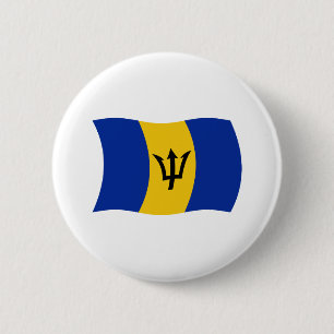 Macaron Rond 5 Cm Bouton du drapeau de la Barbade