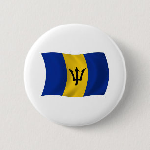 Macaron Rond 5 Cm Bouton du drapeau de la Barbade